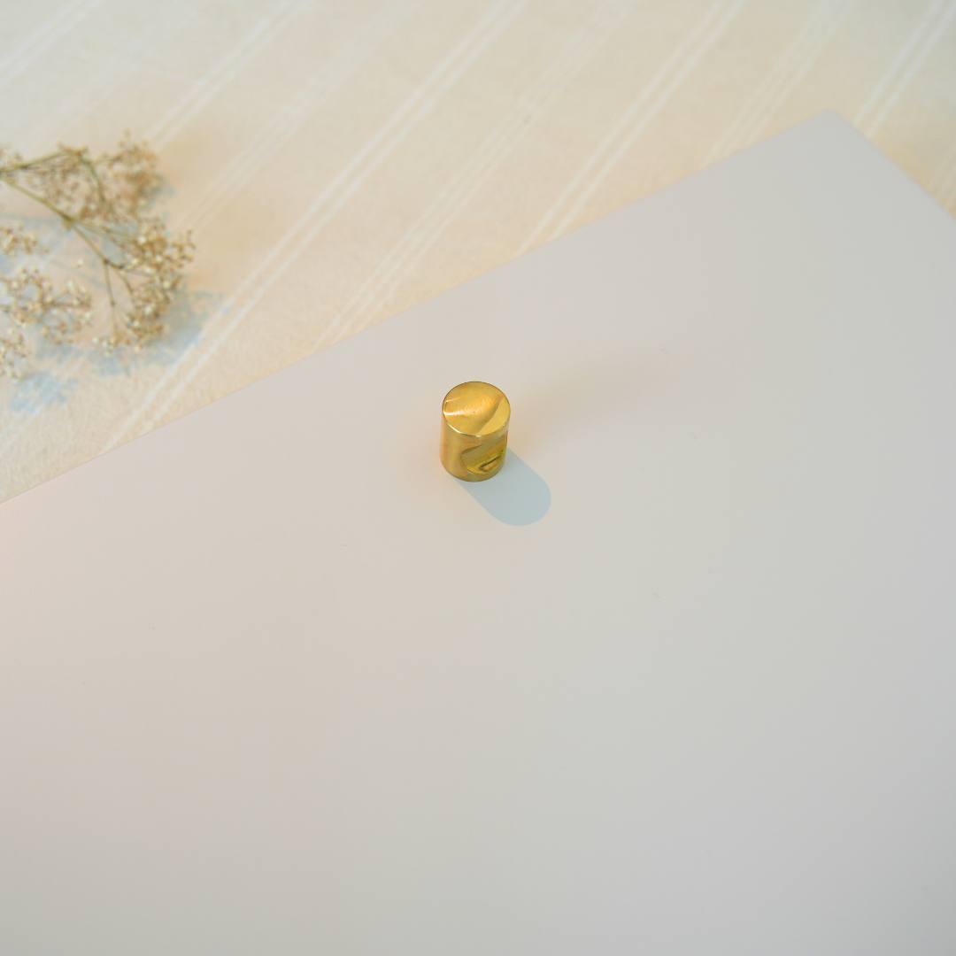 Unlacquered Brass Knob Small
